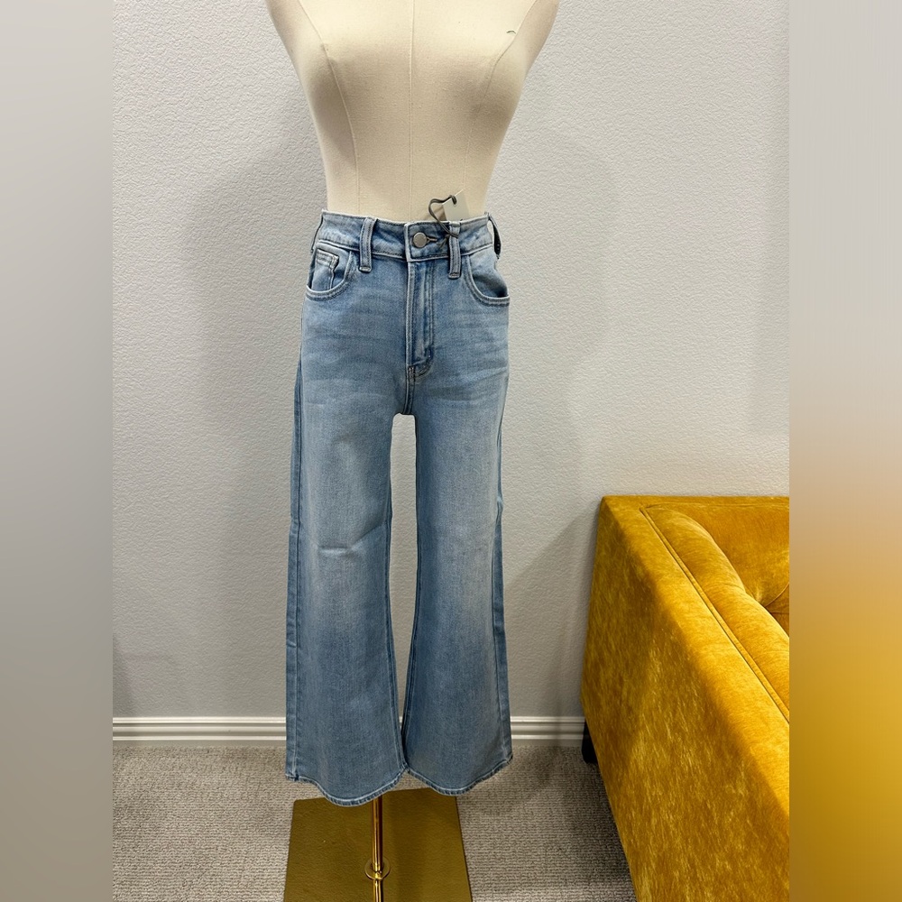 Just USA Slim Wide Leg Jeans with Stretch